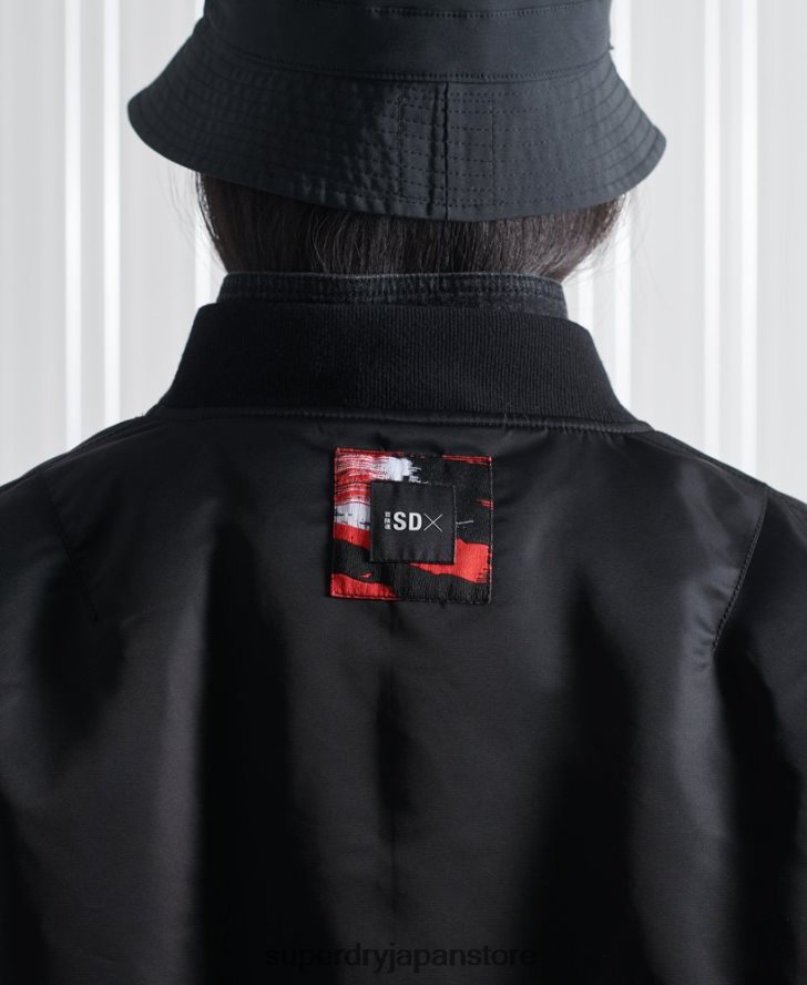 限定版 SDX ダブルボンバージャケット 男性 Superdry 衣類 黒 2J62PZ5555