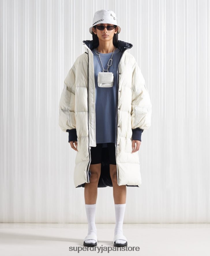 限定版SDXリバーシブルダウンコート 女性 Superdry 衣類 クリーム 2J62PZ5627