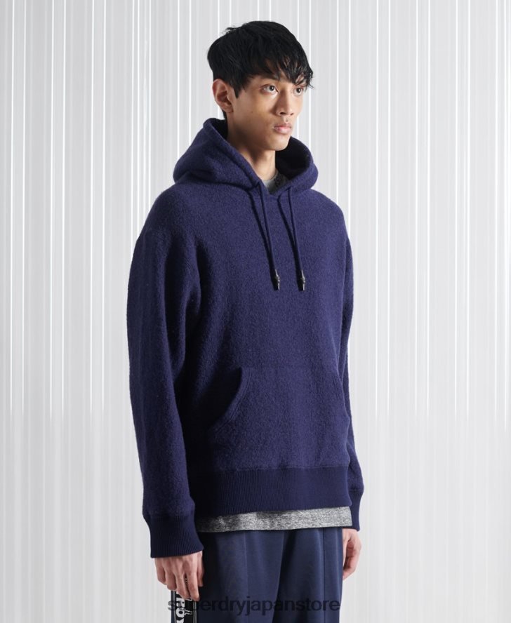 限定版 SDX ウール オーバーヘッド パーカー 男性 Superdry 衣類 濃紺 2J62PZ898