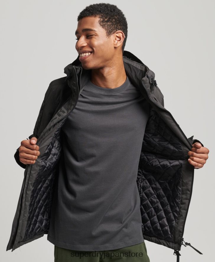 究極のマイクロファイバー SD ウィンド ジャケット 男性 Superdry 衣類 濃い灰色 2J62PZ1188