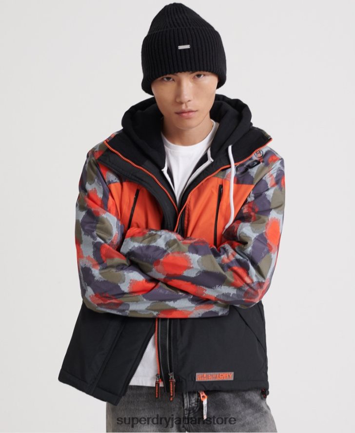 フード付きポーラープリント SD-ウィンドアタッカージャケット 男性 Superdry 衣類 マルチ 2J62PZ1201