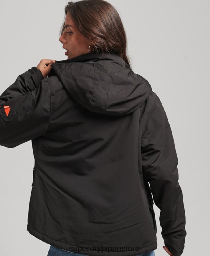 フード付きアルティメット SD ウィンドブレーカー 女性 Superdry 衣類 黒 2J62PZ3665