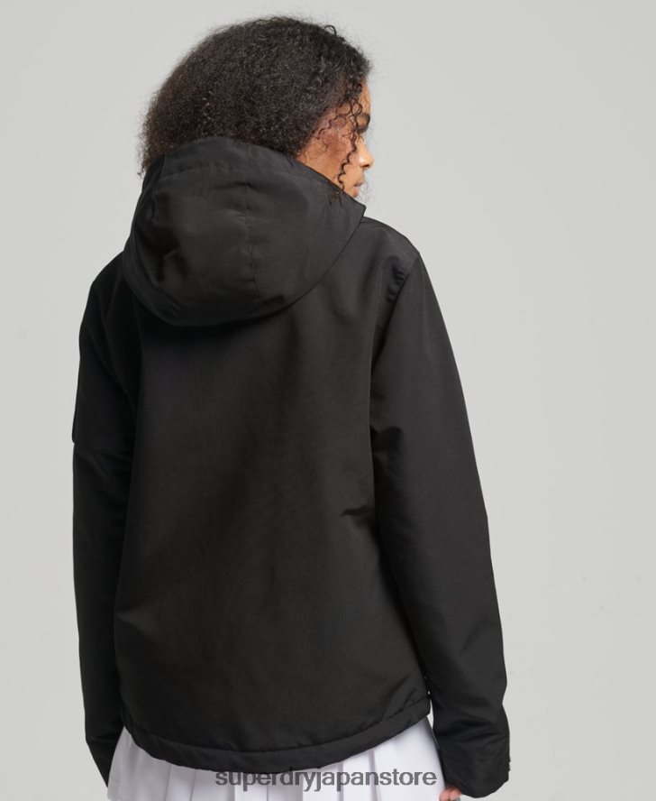 フード付きアルティメット SD ウィンドブレーカー 女性 Superdry 衣類 黒 2J62PZ3806