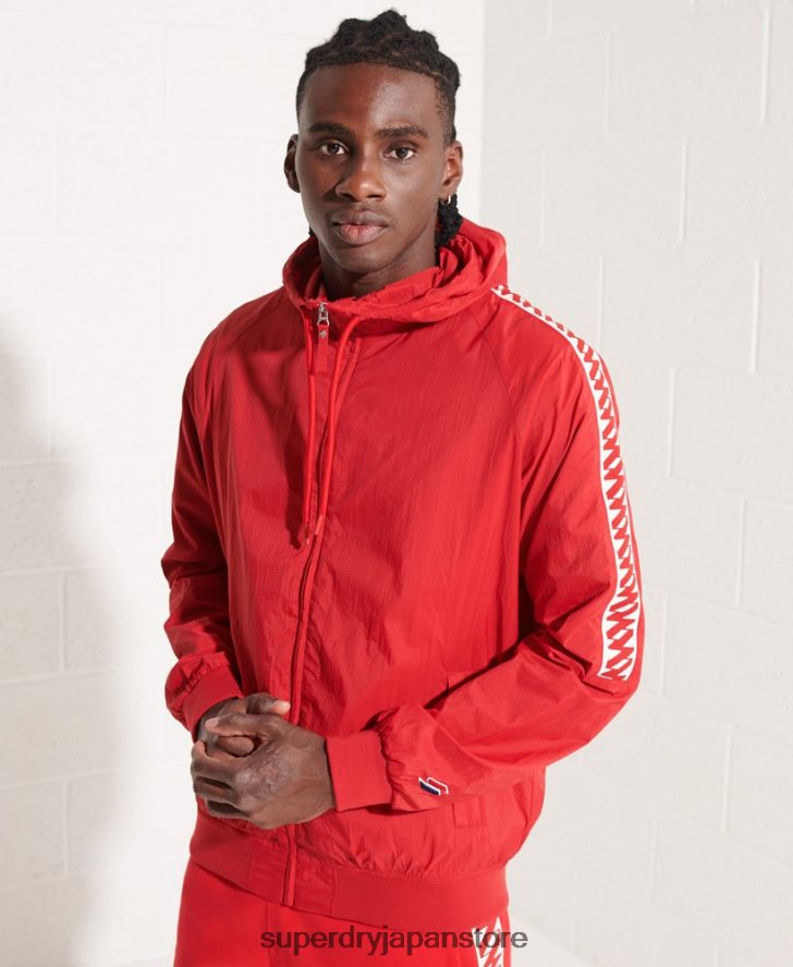 フード付きトラック SD-ウィンドランナー ジャケット 男性 Superdry 衣類 赤 2J62PZ4610