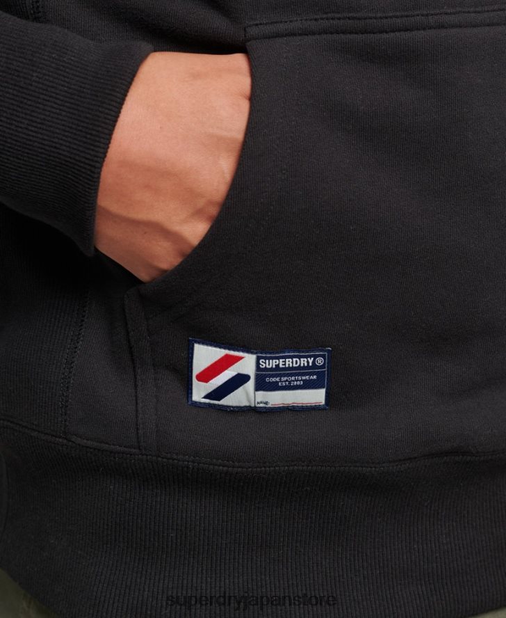Sロゴテープパーカー 男性 Superdry 衣類 黒 2J62PZ563