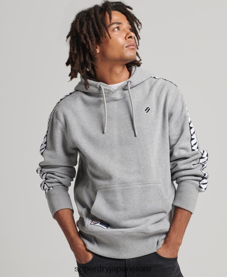 Sロゴテープパーカー 男性 Superdry 衣類 グレー 2J62PZ760