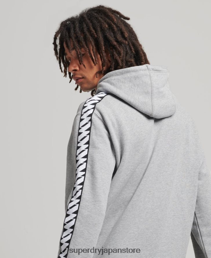 Sロゴテープパーカー 男性 Superdry 衣類 グレー 2J62PZ760