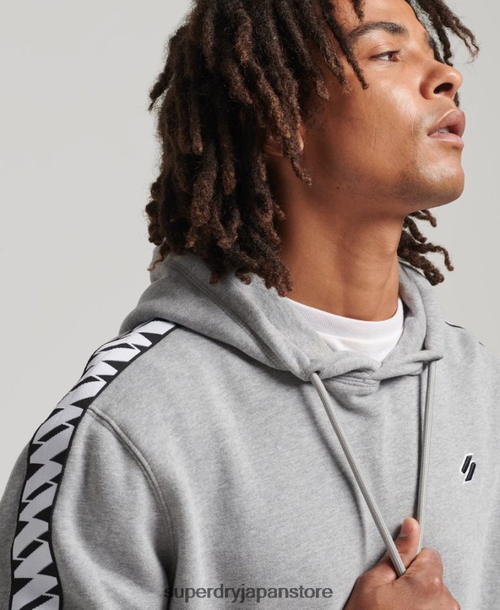 Sロゴテープパーカー 男性 Superdry 衣類 グレー 2J62PZ760