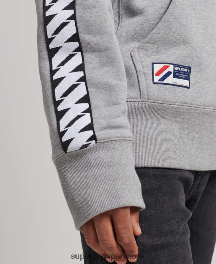 Sロゴテープパーカー 男性 Superdry 衣類 グレー 2J62PZ760