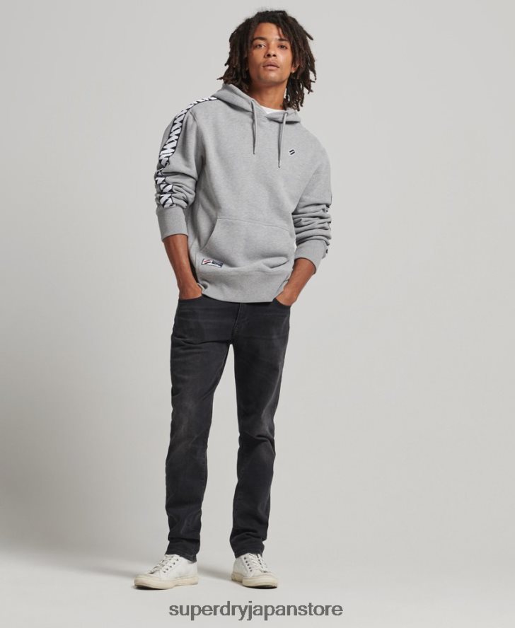 Sロゴテープパーカー 男性 Superdry 衣類 グレー 2J62PZ760