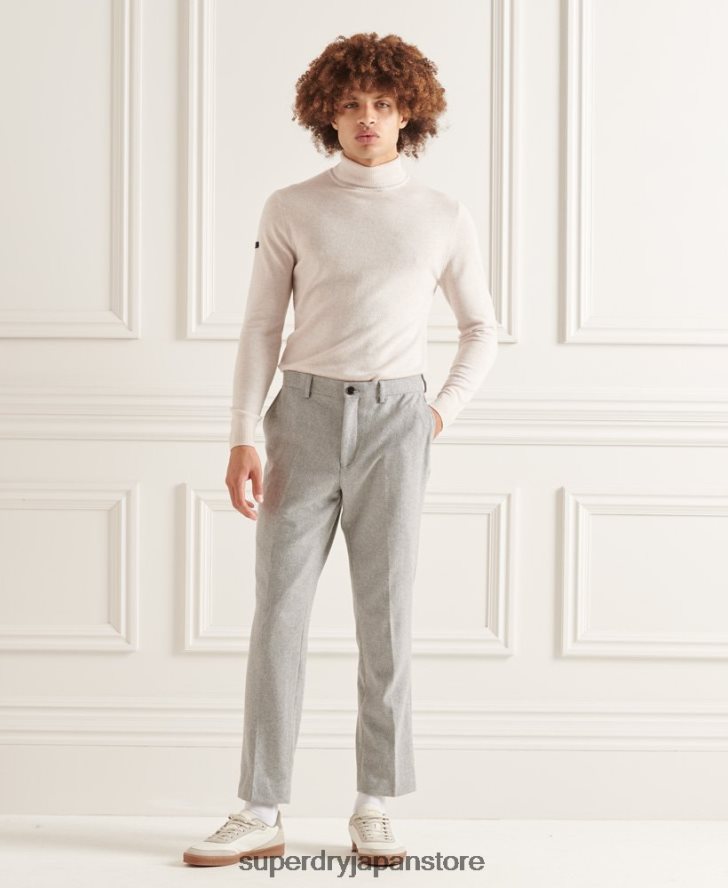 Studios ラムズウール ロールネック セーター 男性 Superdry 衣類 白 2J62PZ1328