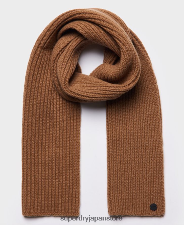 Studios プレミアム リブスカーフ 男性 Superdry アクセサリー 黄褐色 2J62PZ1808