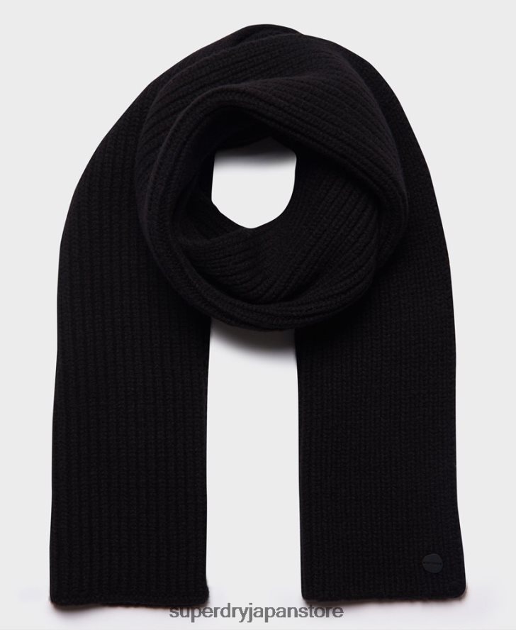 Studios プレミアム リブスカーフ 男性 Superdry アクセサリー 黒 2J62PZ1811