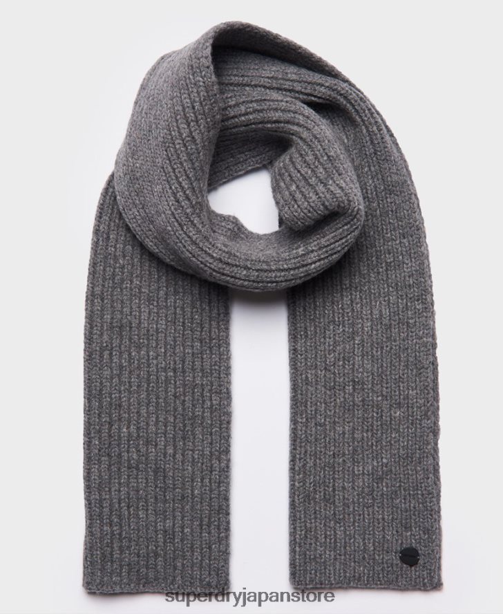 Studios プレミアム リブスカーフ 男性 Superdry アクセサリー ライトグレー 2J62PZ1812