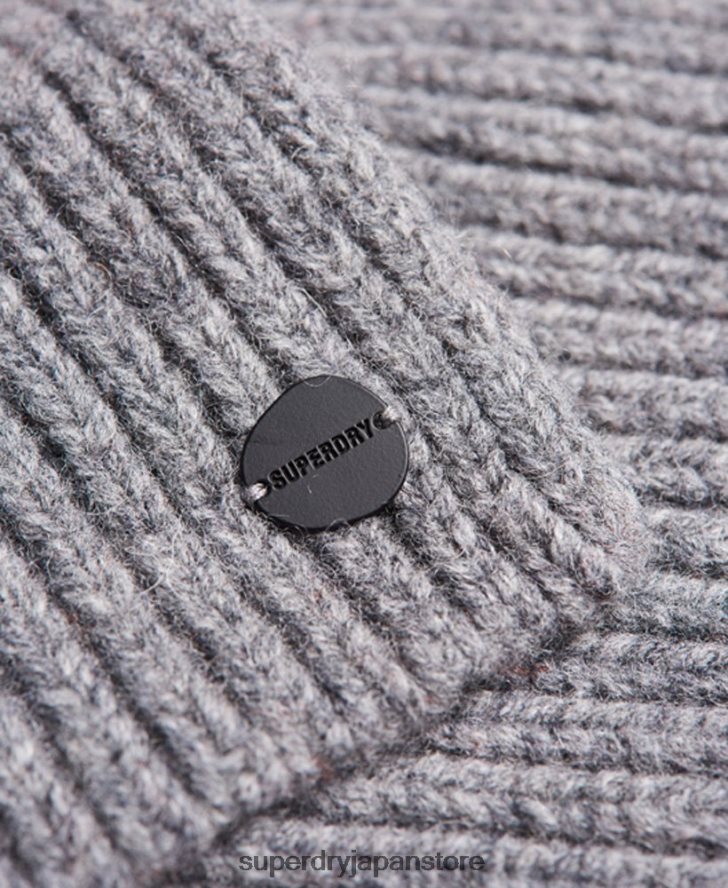 Studios プレミアム リブスカーフ 男性 Superdry アクセサリー ライトグレー 2J62PZ1812
