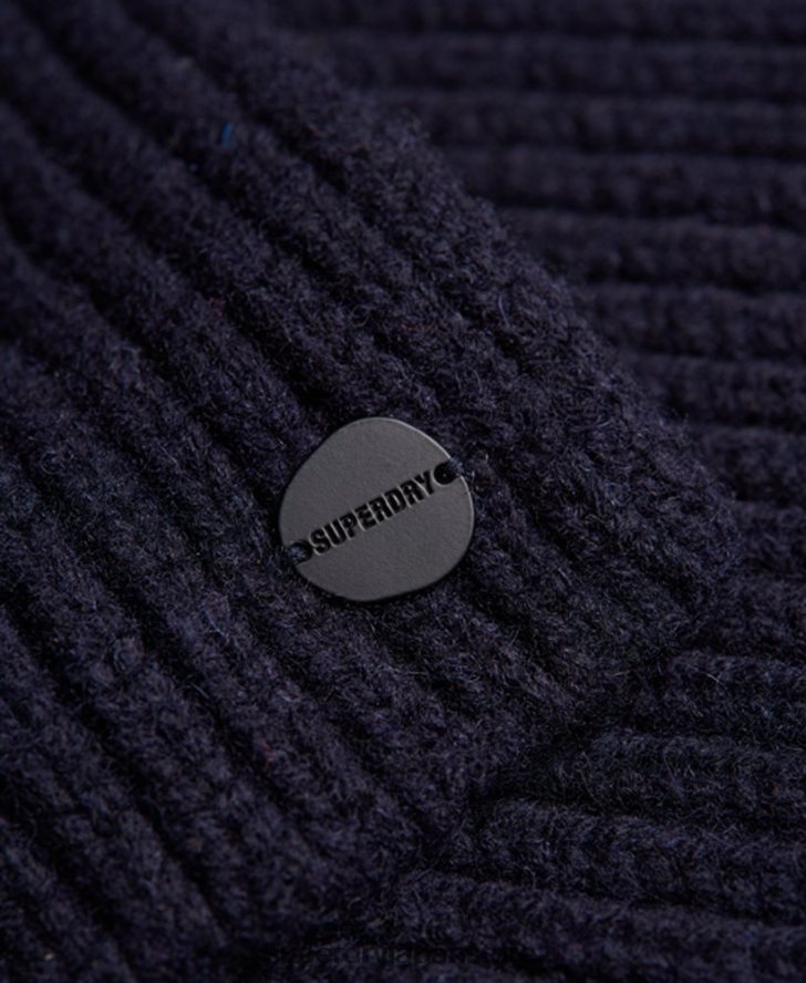 Studios プレミアム リブスカーフ 男性 Superdry アクセサリー 海軍 2J62PZ1813