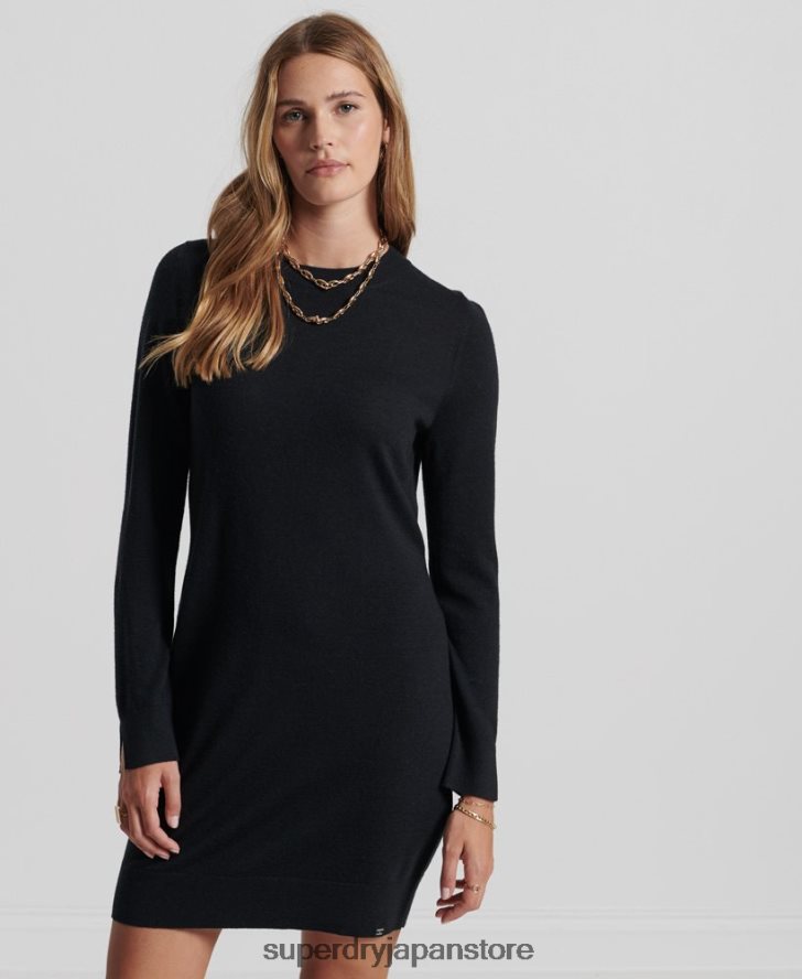 Studios メリノニット ミニドレス 女性 Superdry 衣類 黒 2J62PZ2522