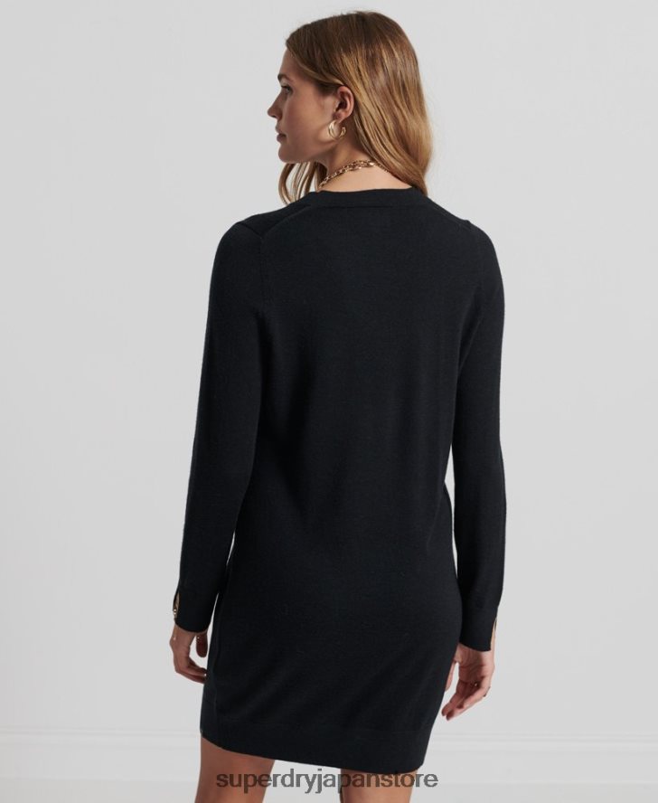 Studios メリノニット ミニドレス 女性 Superdry 衣類 黒 2J62PZ2522