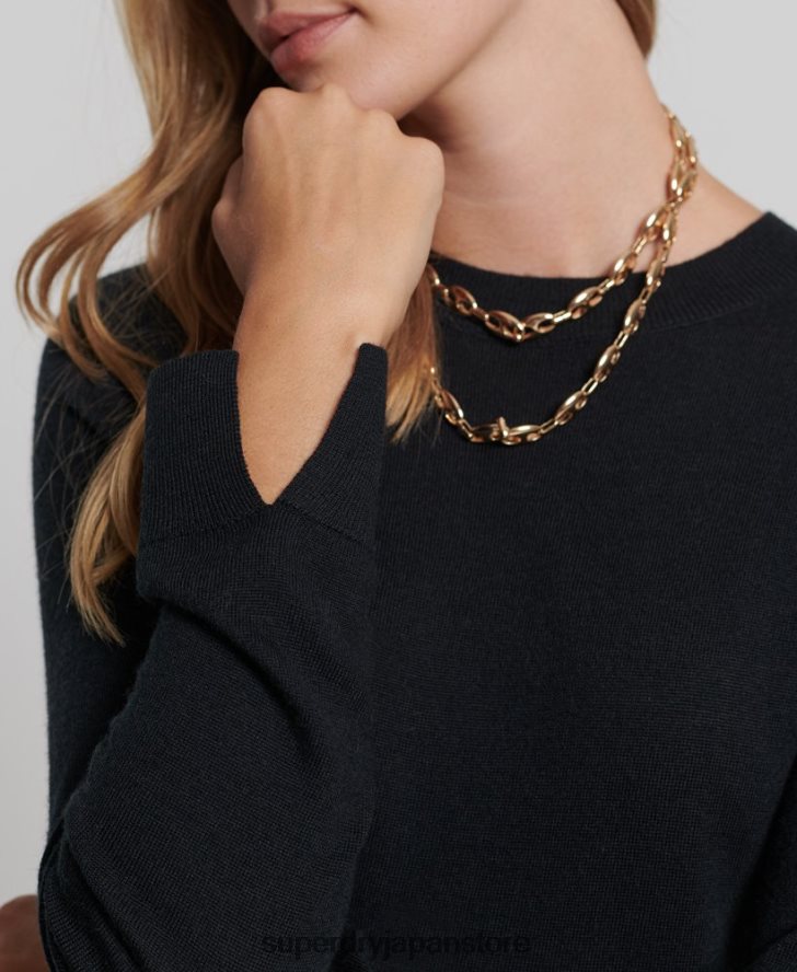Studios メリノニット ミニドレス 女性 Superdry 衣類 黒 2J62PZ2522