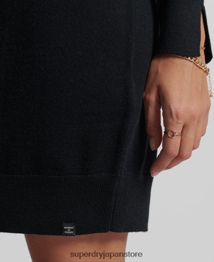 Studios メリノニット ミニドレス 女性 Superdry 衣類 黒 2J62PZ2522