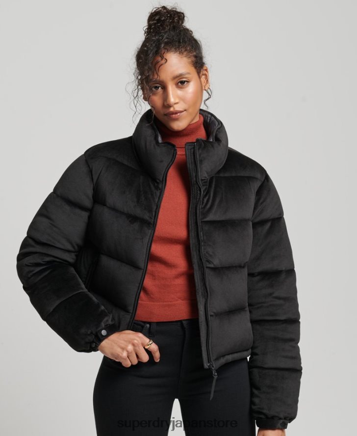 Studios ベルベットパッド入りジャケット 女性 Superdry 衣類 黒 2J62PZ3570