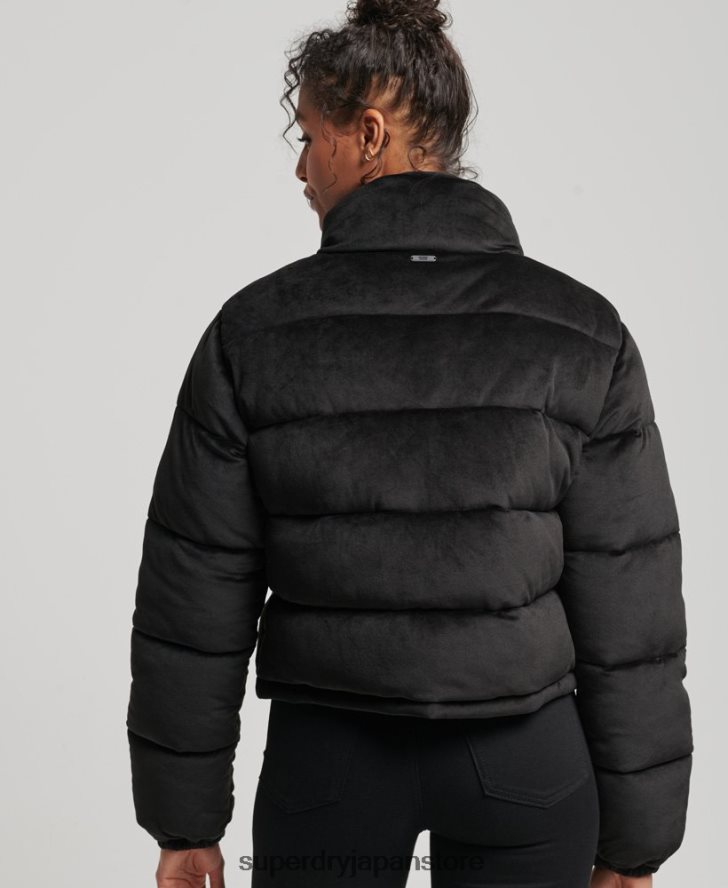 Studios ベルベットパッド入りジャケット 女性 Superdry 衣類 黒 2J62PZ3570