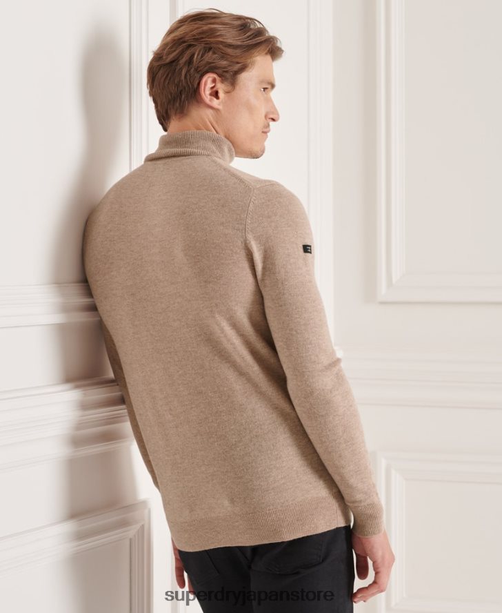Studios ラムズウール ロールネック セーター 男性 Superdry 衣類 茶色 2J62PZ5319