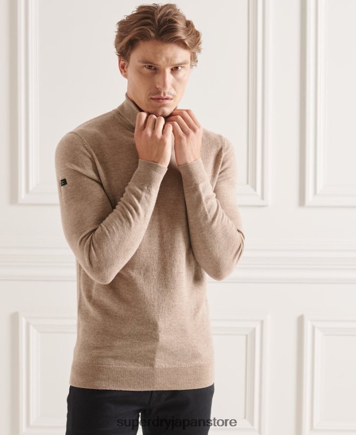 Studios ラムズウール ロールネック セーター 男性 Superdry 衣類 茶色 2J62PZ5319