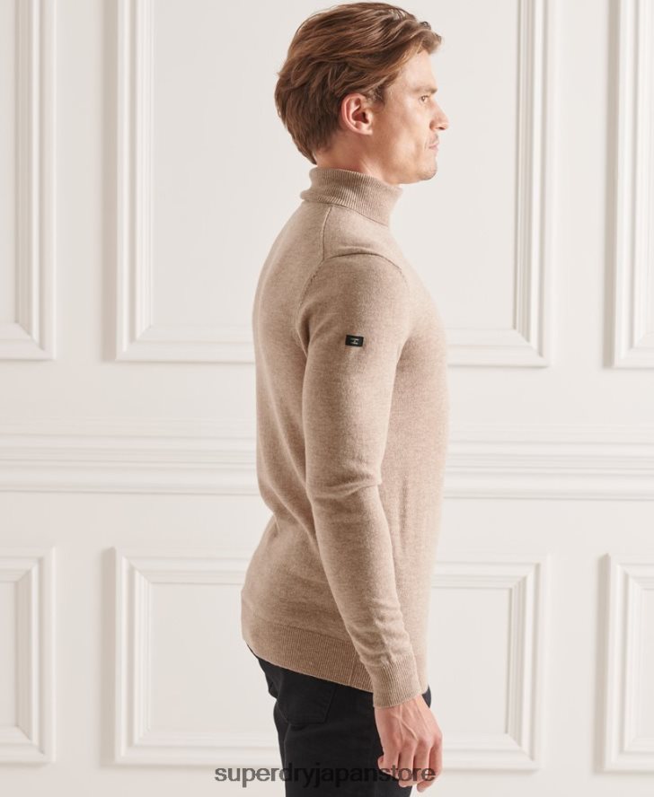 Studios ラムズウール ロールネック セーター 男性 Superdry 衣類 茶色 2J62PZ5319