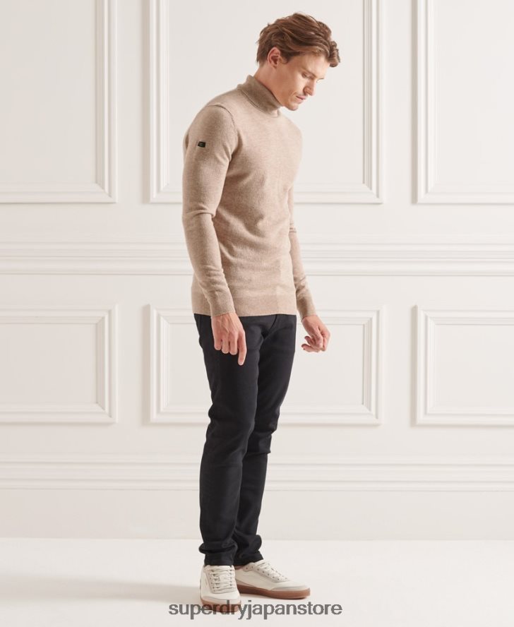 Studios ラムズウール ロールネック セーター 男性 Superdry 衣類 茶色 2J62PZ5319