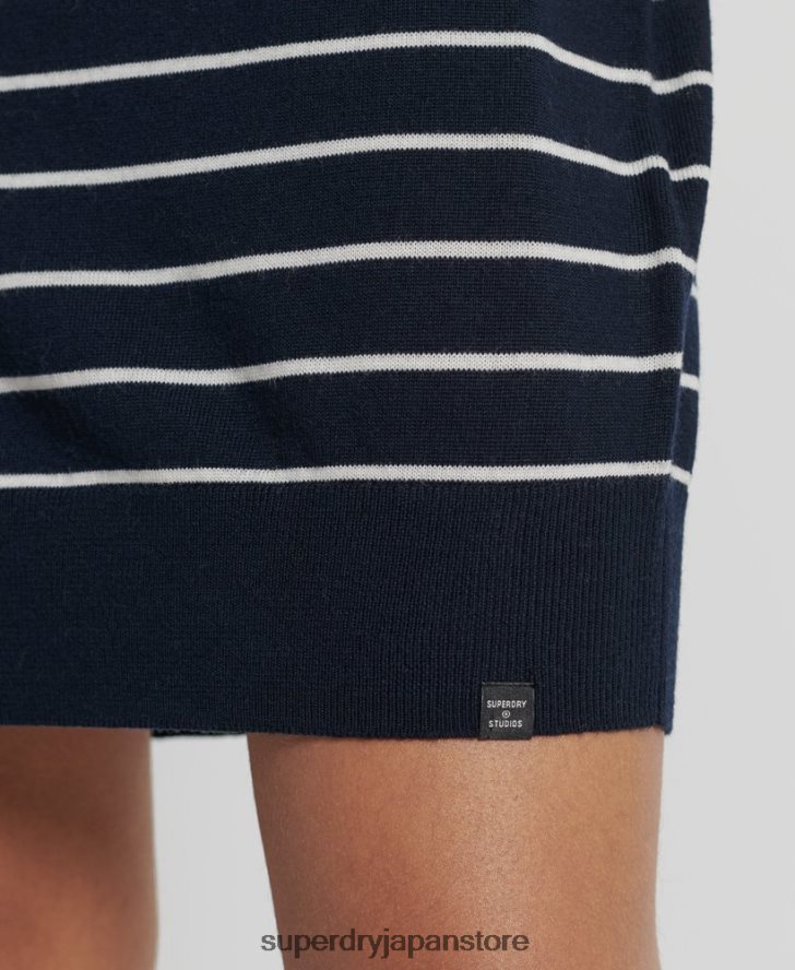 Studios メリノニット ミニドレス 女性 Superdry 衣類 海軍 2J62PZ6604