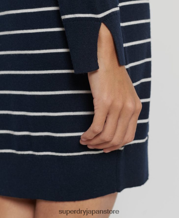 Studios メリノニット ミニドレス 女性 Superdry 衣類 海軍 2J62PZ6604
