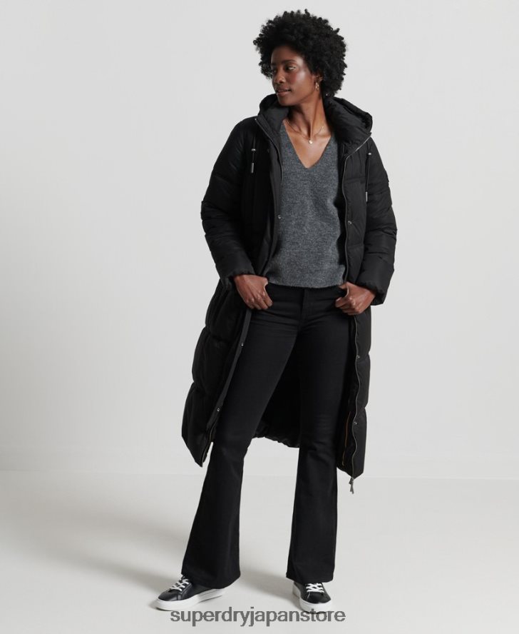 Studios スラウチ Vネック ニットセーター 女性 Superdry 衣類 濃い灰色 2J62PZ3992