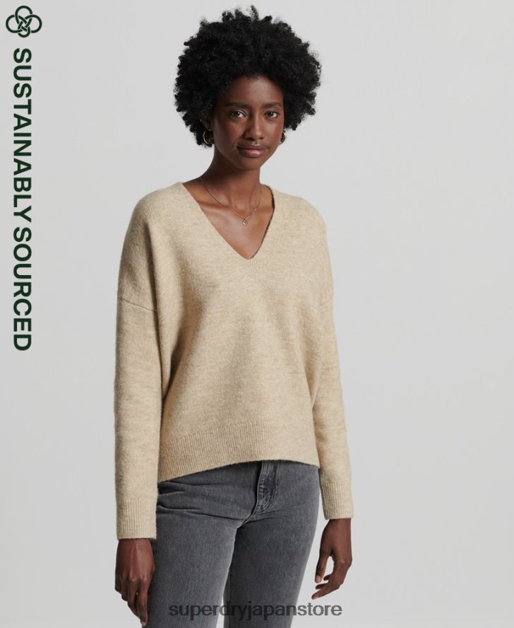 Studios スラウチ Vネック ニットセーター 女性 Superdry 衣類 ヌード 2J62PZ4016