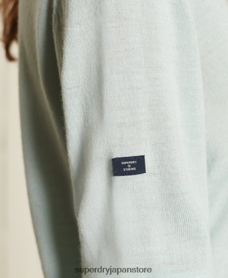 Studios ルーズフィット メリノ V ジャンパー 女性 Superdry 衣類 緑 2J62PZ4034