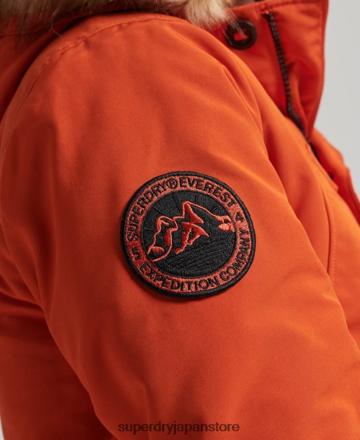 フード付きエベレスト フェイクファー パーカー 男性 Superdry 衣類 オレンジ 2J62PZ1004