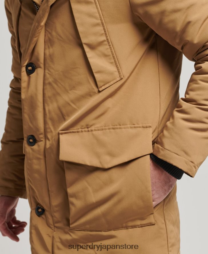 フード付きエベレスト フェイクファー パーカー 男性 Superdry 衣類 茶色 2J62PZ1008