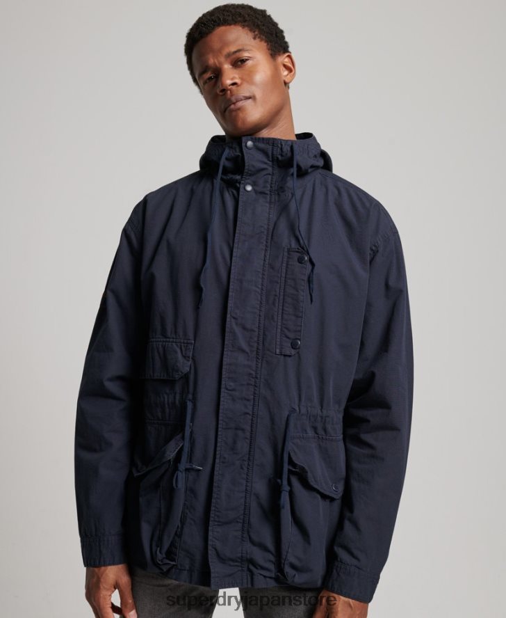 フード付きデッキジャケット 男性 Superdry 衣類 海軍 2J62PZ1009