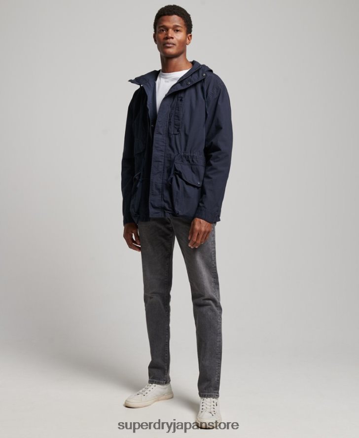 フード付きデッキジャケット 男性 Superdry 衣類 海軍 2J62PZ1009