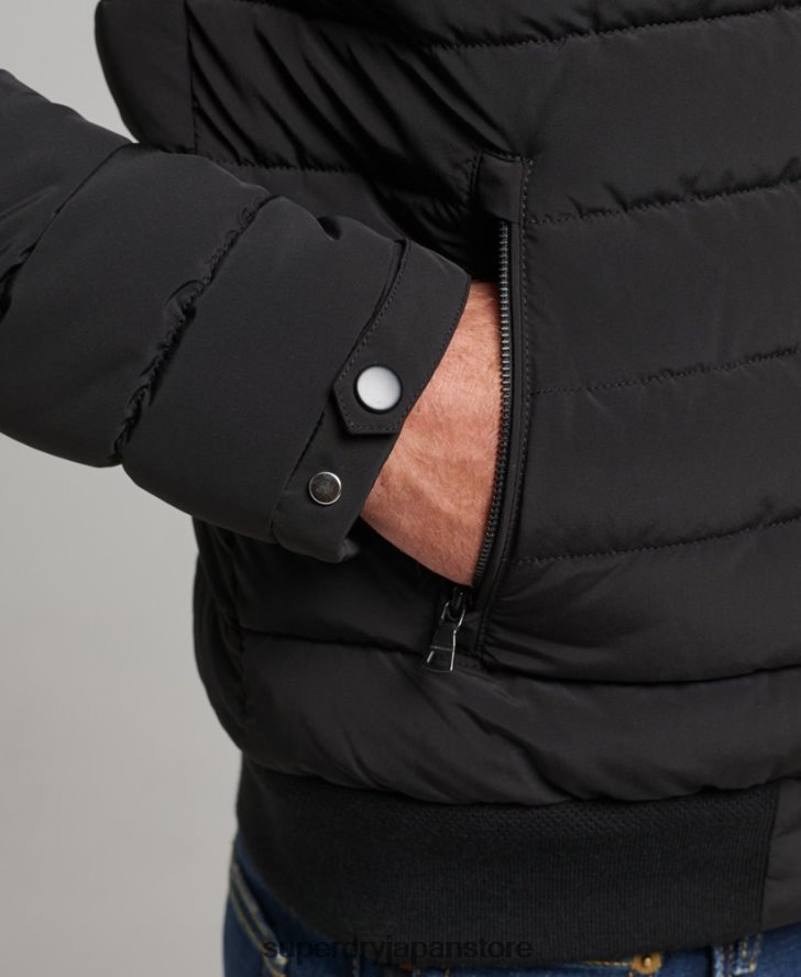 パッド入りハリントンジャケット 男性 Superdry 衣類 黒 2J62PZ1010