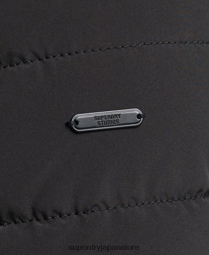 パッド入りハリントンジャケット 男性 Superdry 衣類 黒 2J62PZ1010