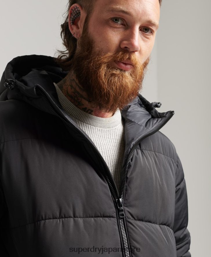 スタジオ スーパー デュベ コート 男性 Superdry 衣類 黒 2J62PZ1012