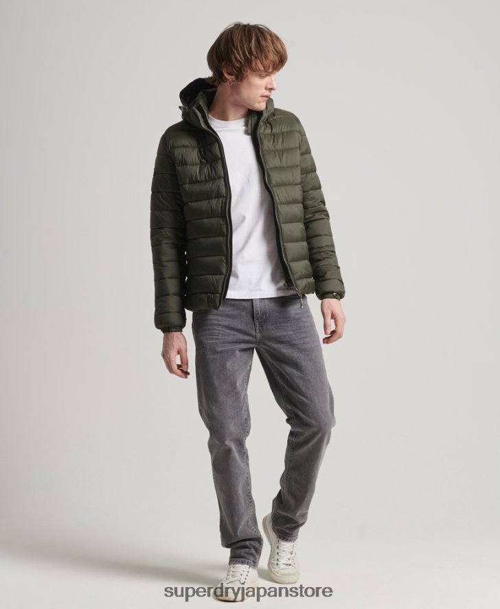 フード付きクラシックパファージャケット 男性 Superdry 衣類 カーキ 2J62PZ1016