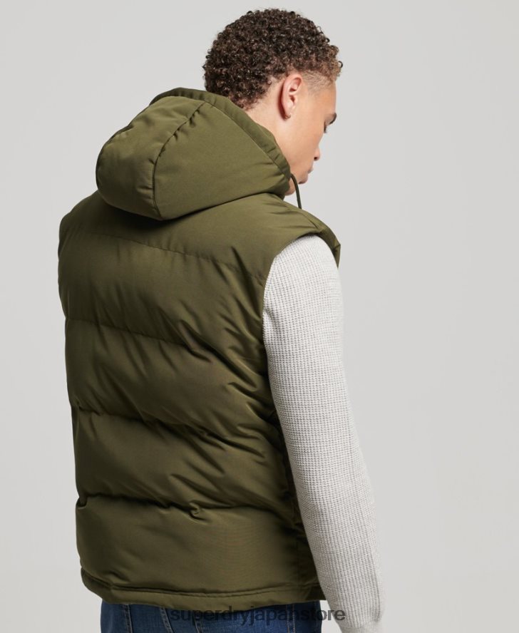 エベレスト フード付きパファージレ 男性 Superdry 衣類 緑 2J62PZ1017
