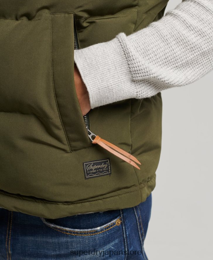 エベレスト フード付きパファージレ 男性 Superdry 衣類 緑 2J62PZ1017