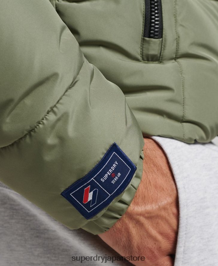 スポーツパファーフード付きジャケット 男性 Superdry 衣類 緑 2J62PZ1019