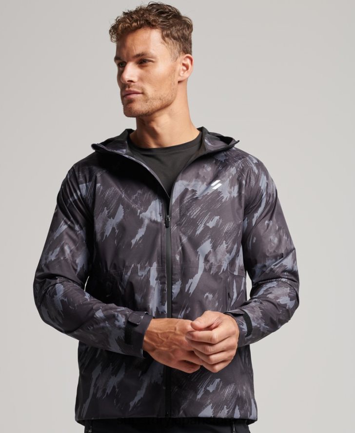 防水ジャケット 男性 Superdry 衣類 濃い灰色 2J62PZ1026