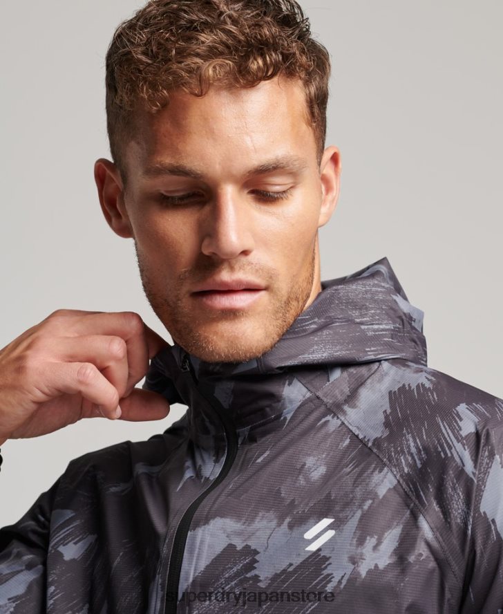 防水ジャケット 男性 Superdry 衣類 濃い灰色 2J62PZ1026