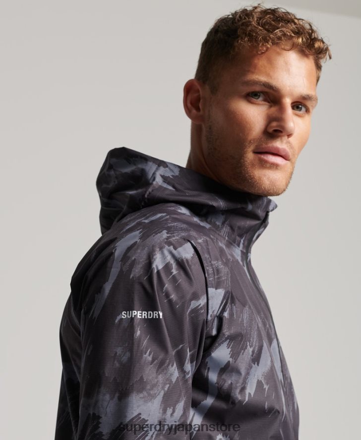 防水ジャケット 男性 Superdry 衣類 濃い灰色 2J62PZ1026