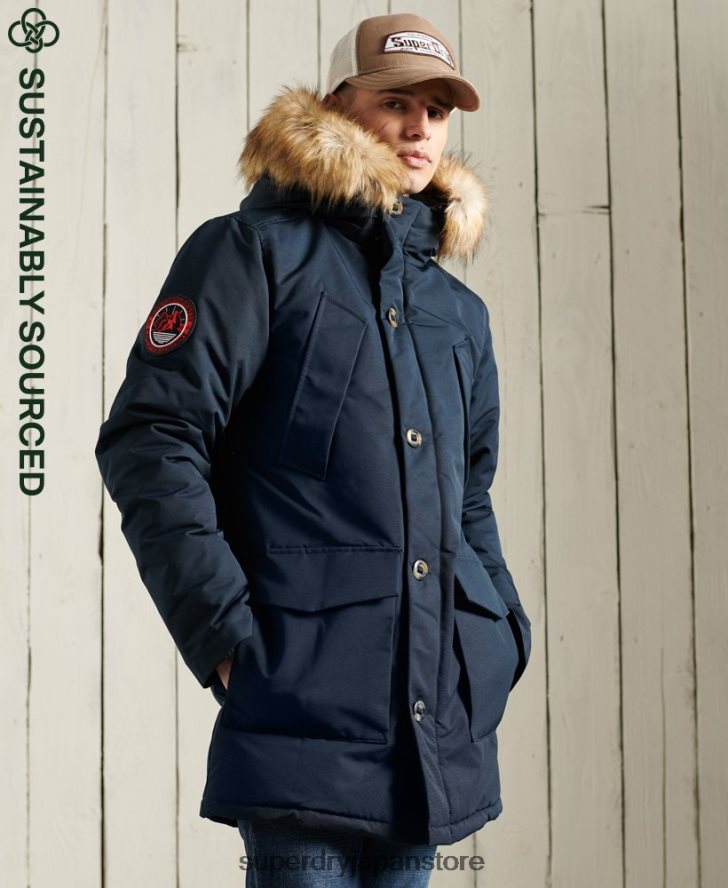 エベレストパーカーコート 男性 Superdry 衣類 海軍 2J62PZ1027